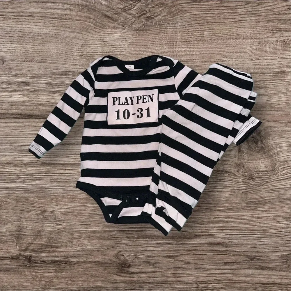 EUC Baby Girls Boys Police Costume Bodysuit size 6-9 months